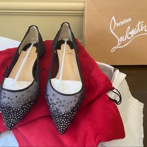 Louboutin Follies Strass Flats Size 40. MINT.